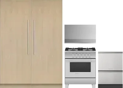 5 Piece Package Includes Refrigerator, Freezer, Range, Hood And Dishwasher